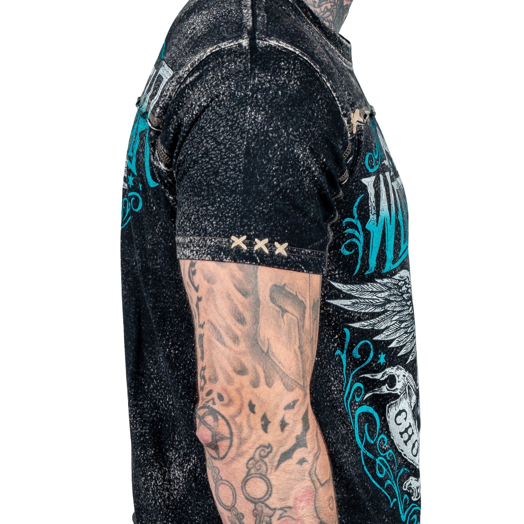 Wornstar Clothing Mens Skull T-Shirt Elegantly Wasted Mens Tee - Black