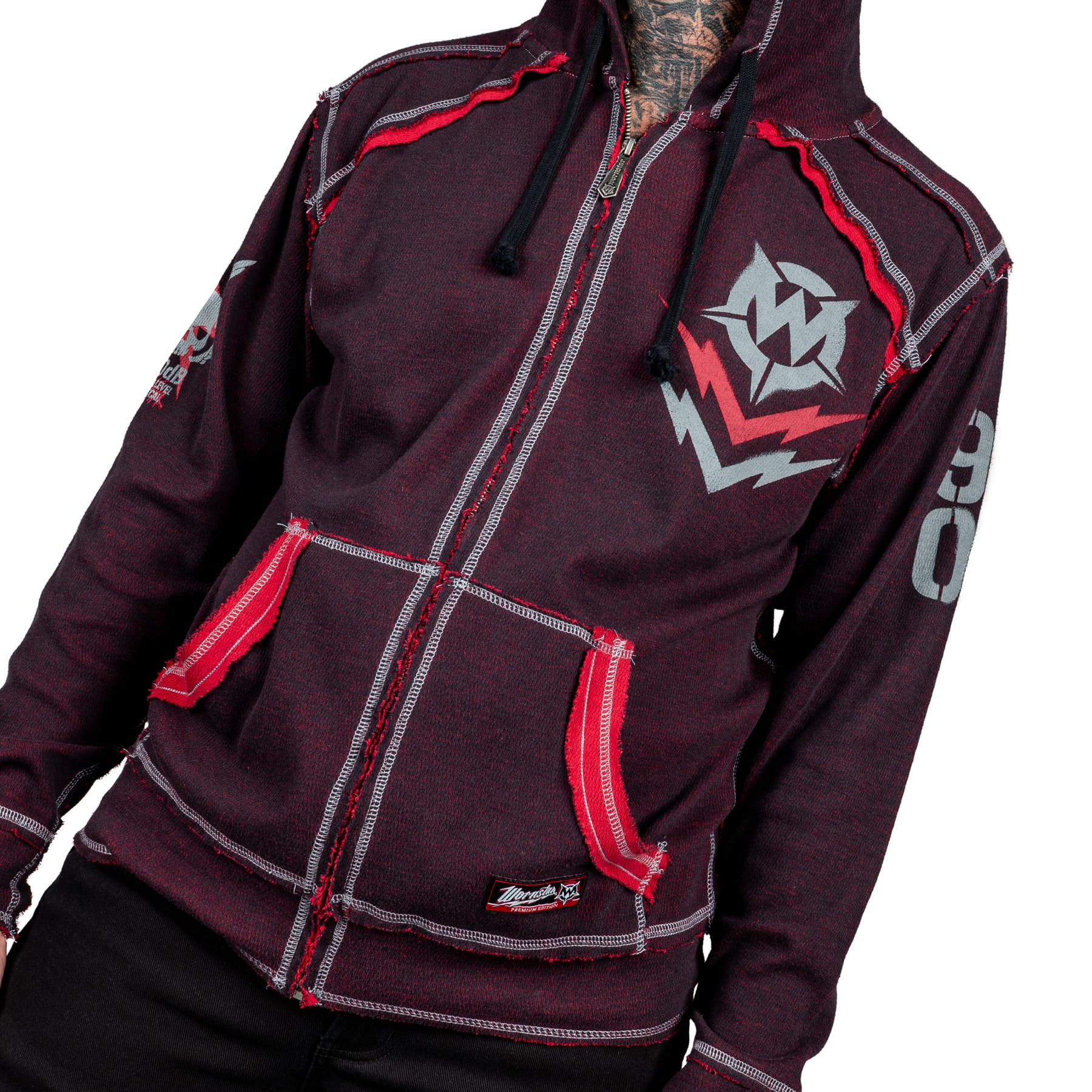 Artist Asylum Collection Hoodie Loud AF Hoodie - Black/Red