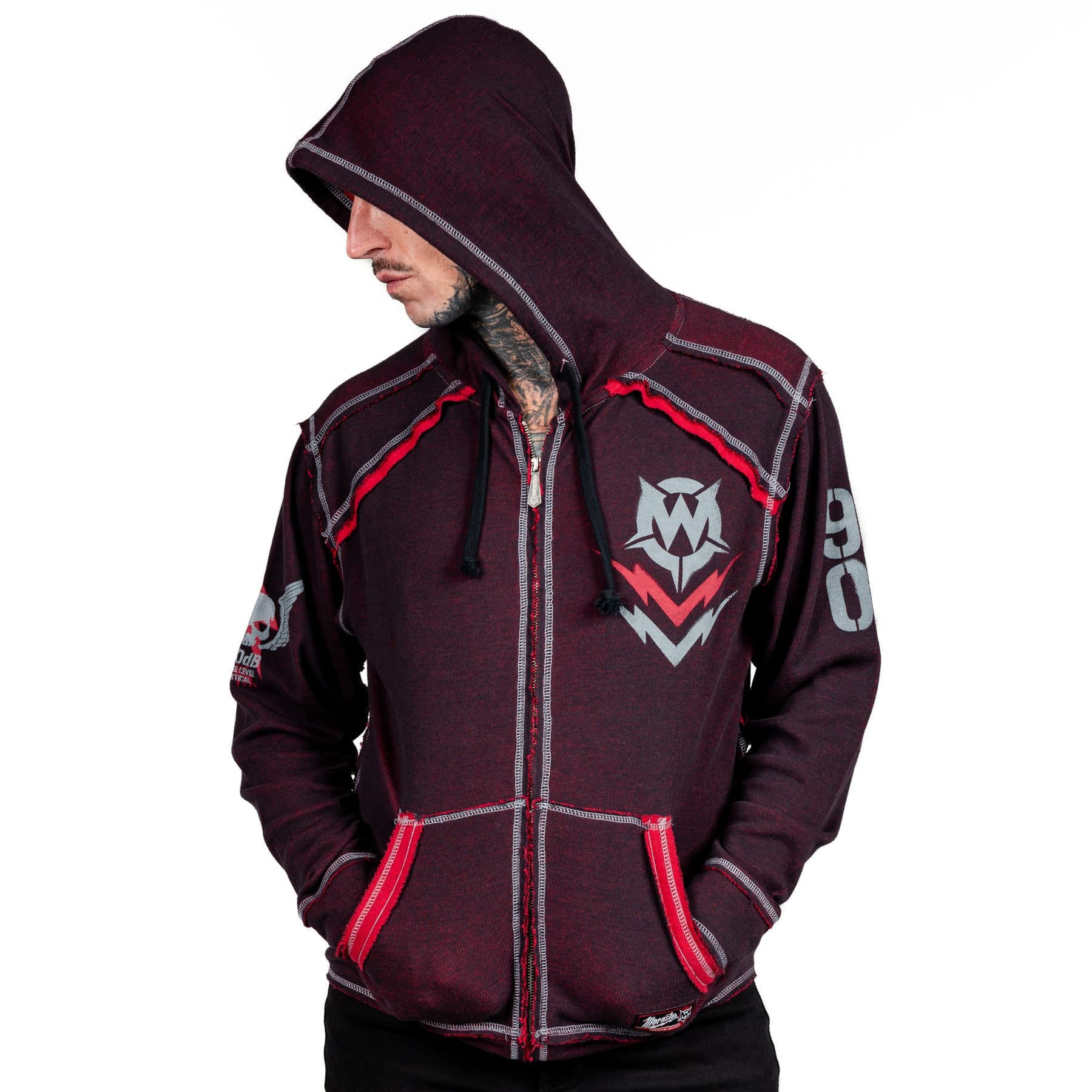 Artist Asylum Collection Hoodie Loud AF Hoodie - Black/Red