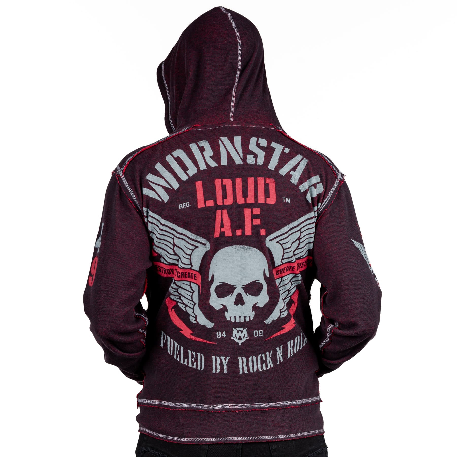 Artist Asylum Collection Hoodie Loud AF Hoodie - Black/Red