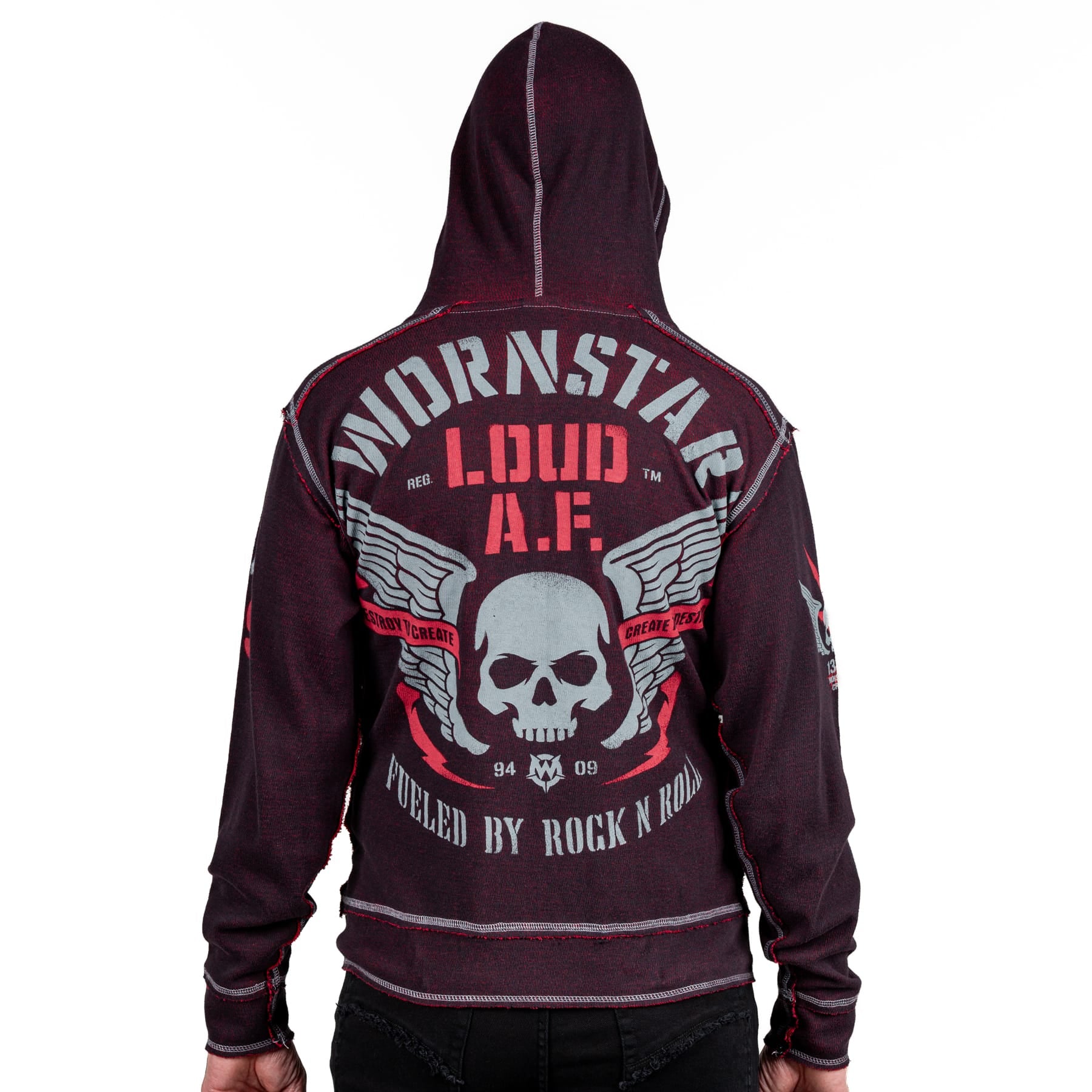 Artist Asylum Collection Hoodie Loud AF Hoodie - Black/Red