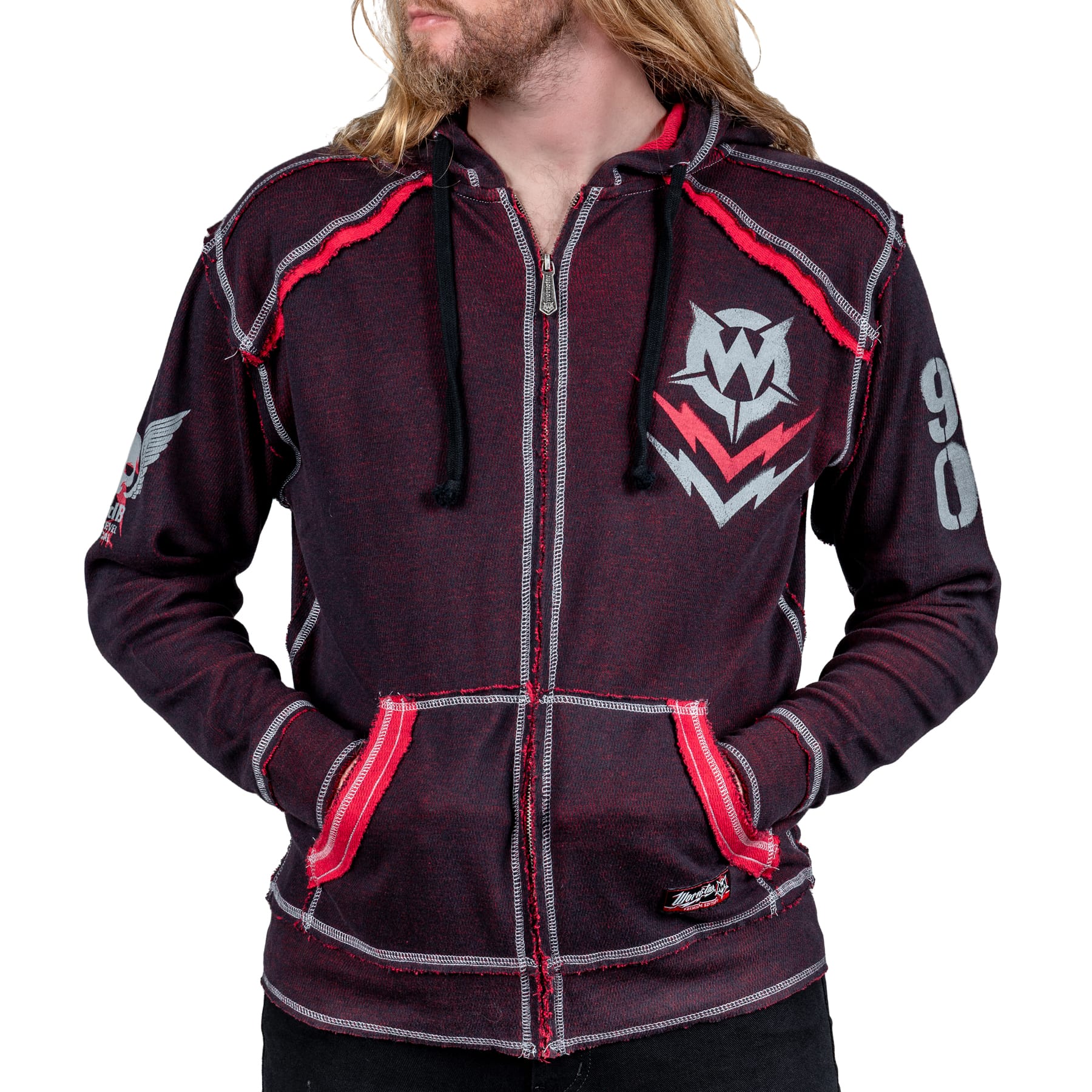 Artist Asylum Collection Hoodie Loud AF Hoodie - Black/Red