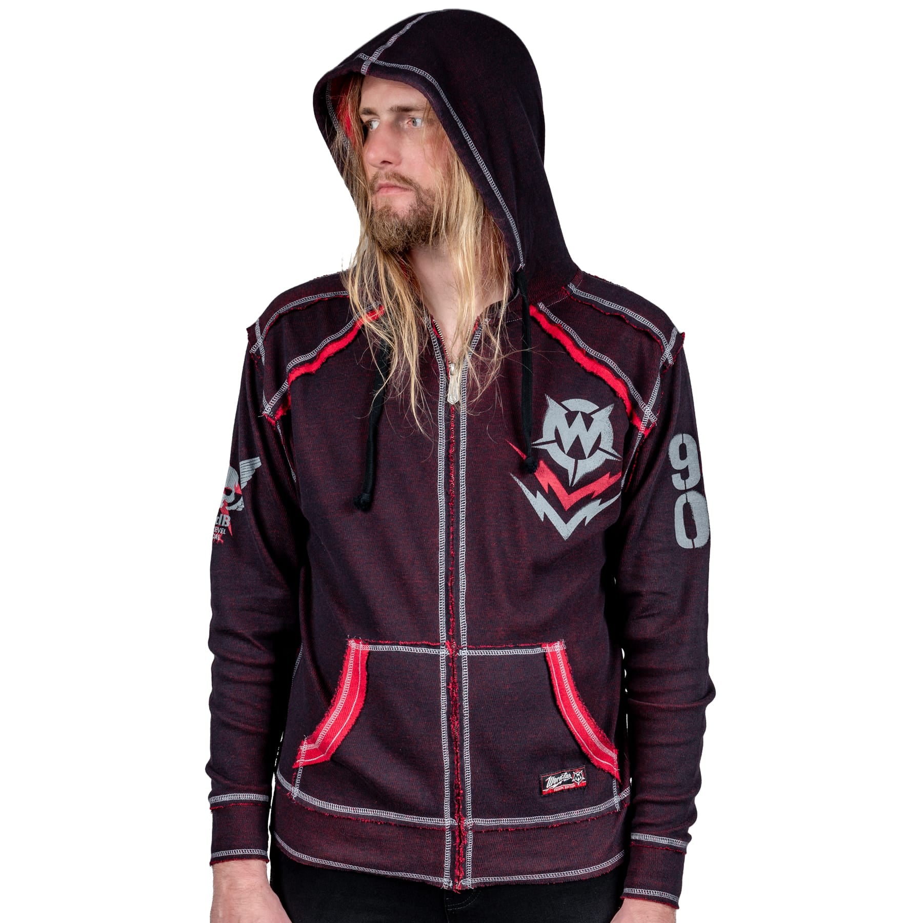 Artist Asylum Collection Hoodie Loud AF Hoodie - Black/Red