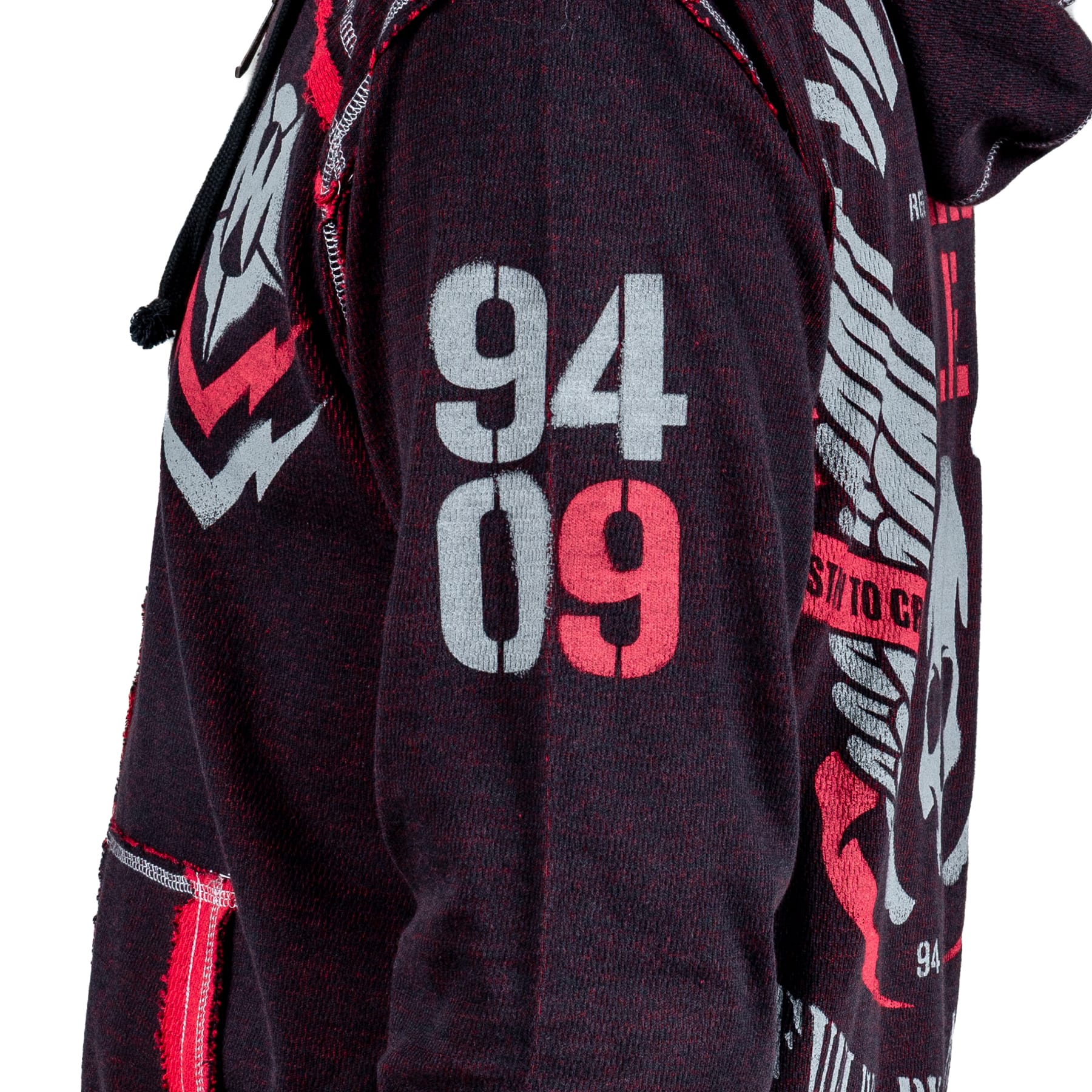 Artist Asylum Collection Hoodie Loud AF Hoodie - Black/Red