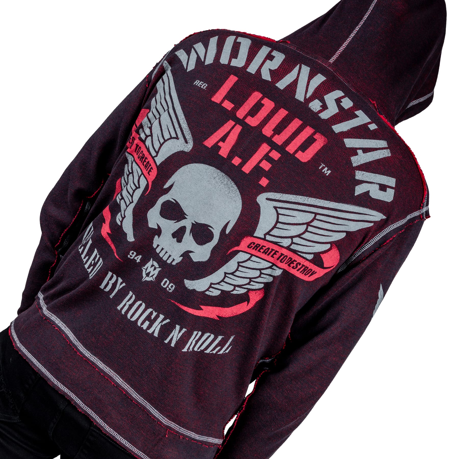 Artist Asylum Collection Hoodie Loud AF Hoodie - Black/Red