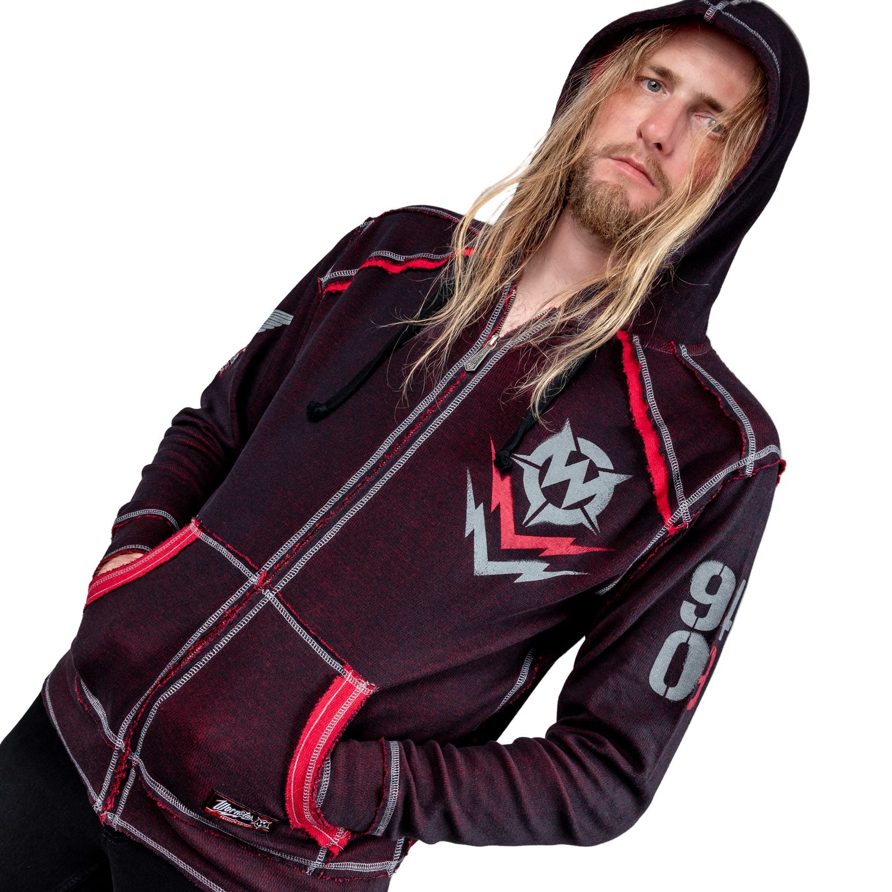 Artist Asylum Collection Hoodie Loud AF Hoodie - Black/Red