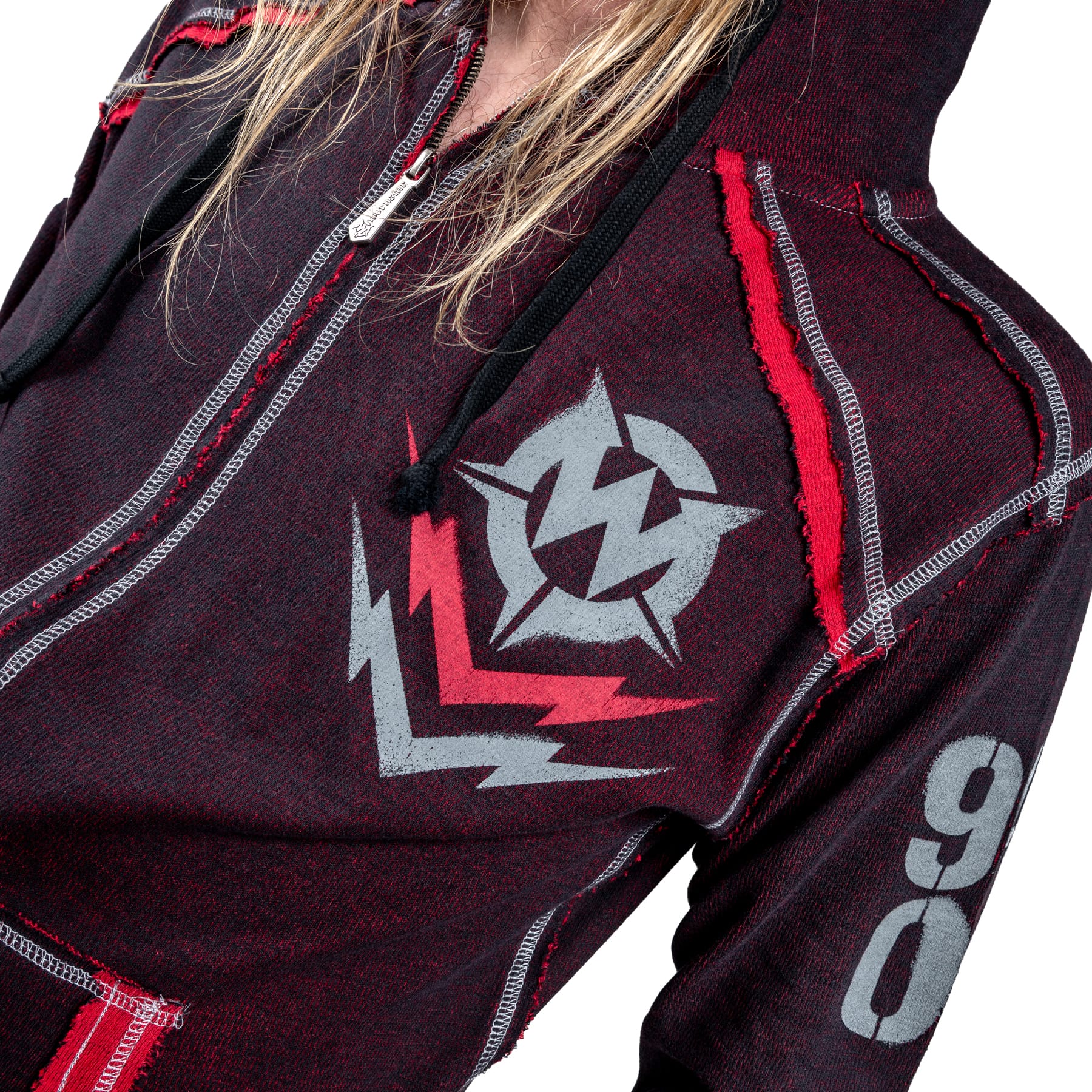 Artist Asylum Collection Hoodie Loud AF Hoodie - Black/Red