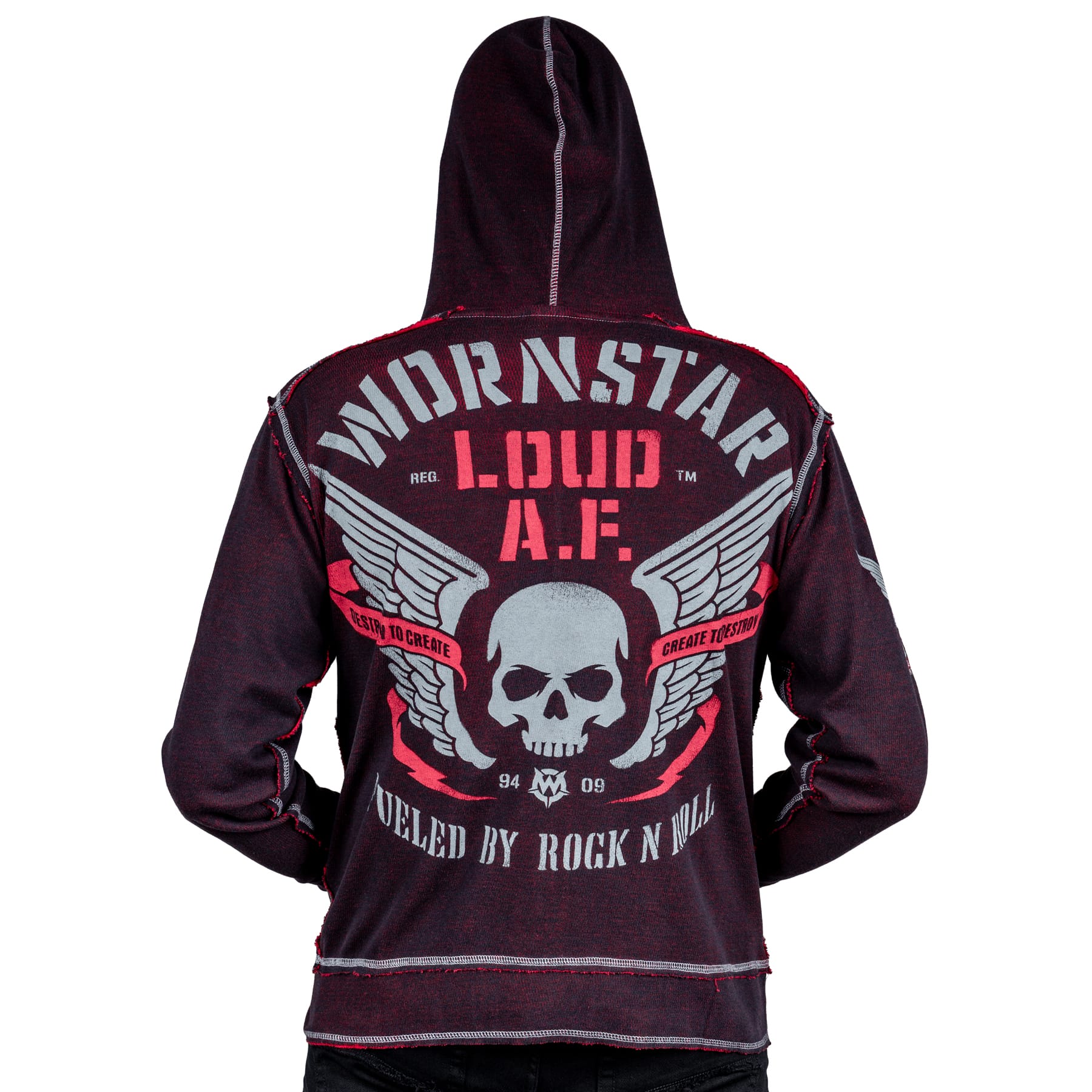 Artist Asylum Collection Hoodie Loud AF Hoodie - Black/Red