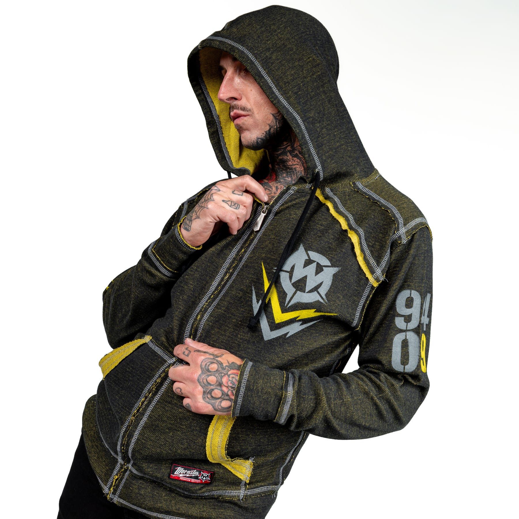 Artist Asylum Collection Hoodie Loud AF Hoodie - Black/Yellow