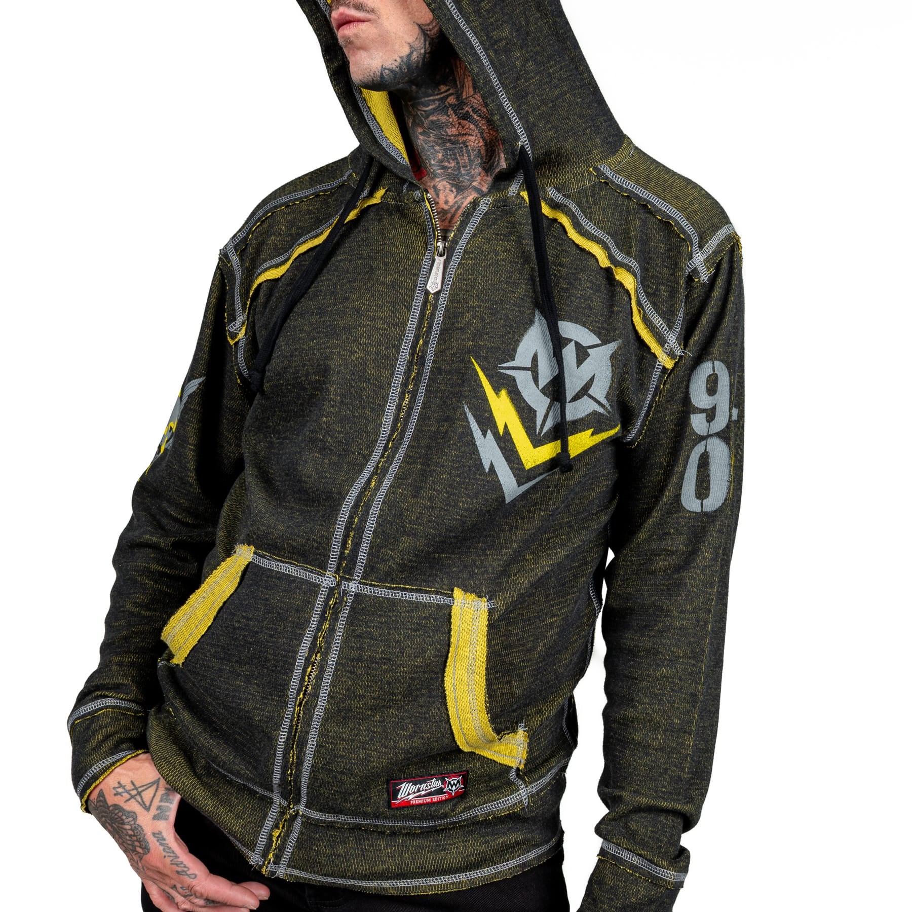 Artist Asylum Collection Hoodie Loud AF Hoodie - Black/Yellow