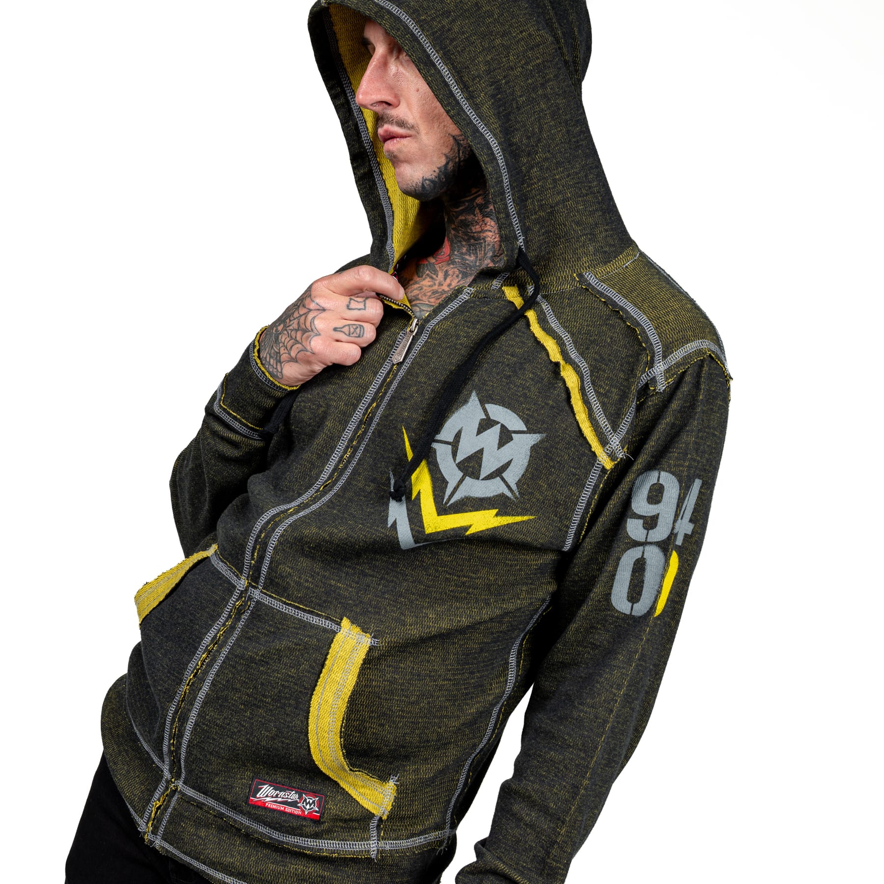 Artist Asylum Collection Hoodie Loud AF Hoodie - Black/Yellow