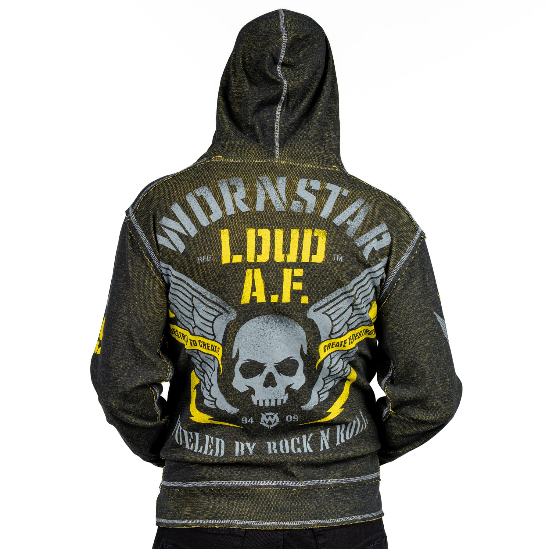 Artist Asylum Collection Hoodie Loud AF Hoodie - Black/Yellow