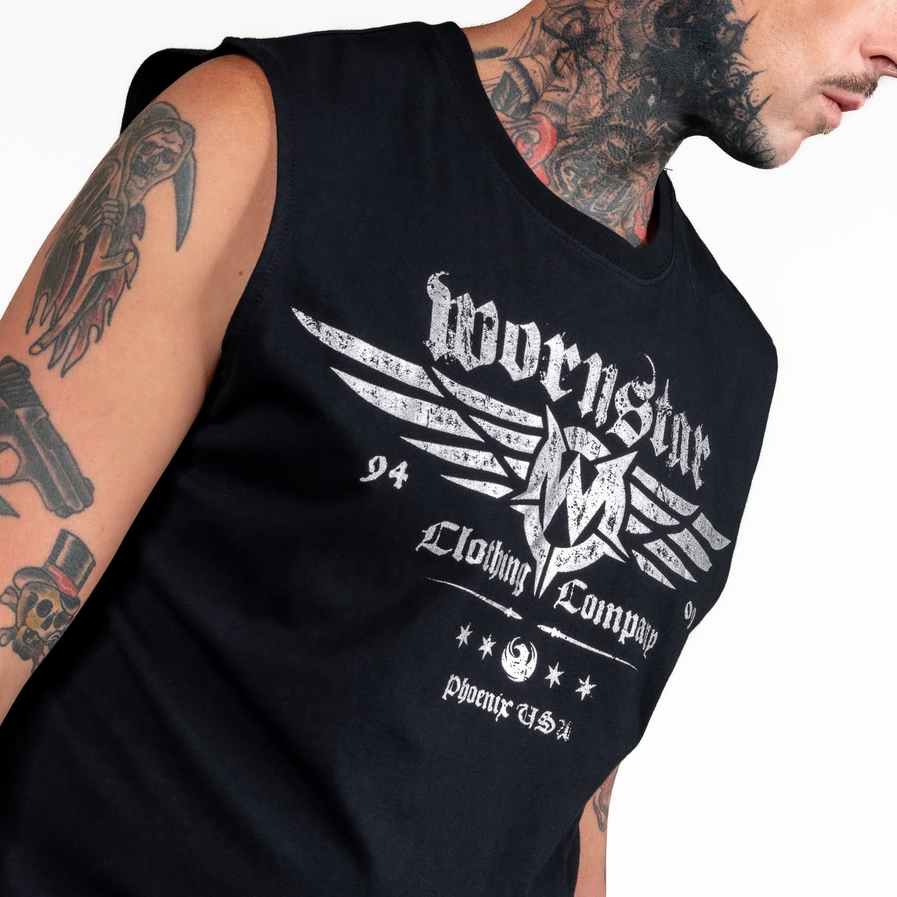 Artist Asylum Collection T-Shirt Machine Shop Tee - Sleeveless