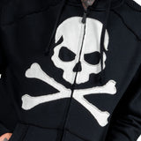 Artist Asylum Collection Hoodie White Skull Hoodie