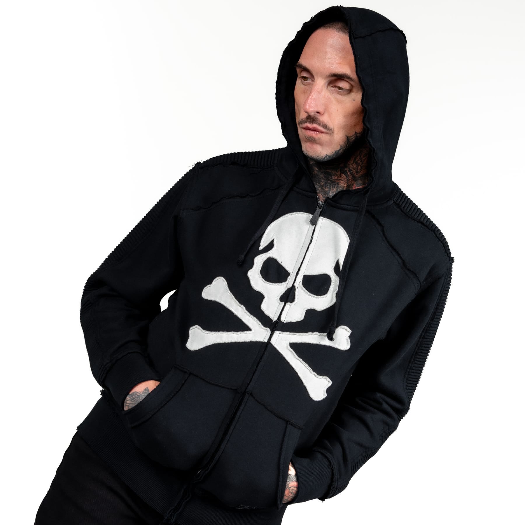 Artist Asylum Collection Hoodie White Skull Hoodie