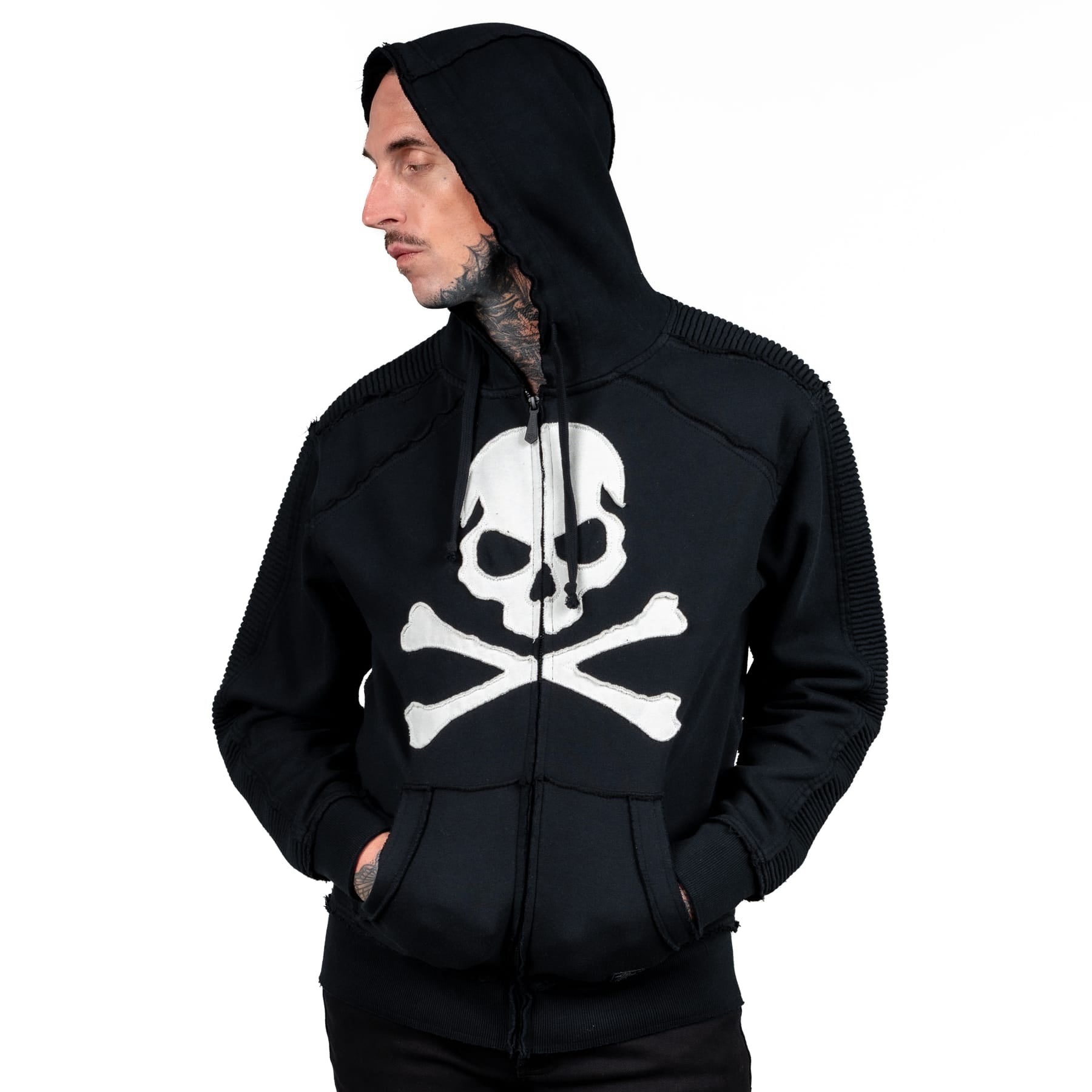 Artist Asylum Collection Hoodie White Skull Hoodie