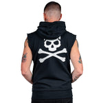 Artist Asylum Collection Hoodie White Skull Hoodie - Sleeveless