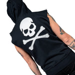 Artist Asylum Collection Hoodie White Skull Hoodie - Sleeveless