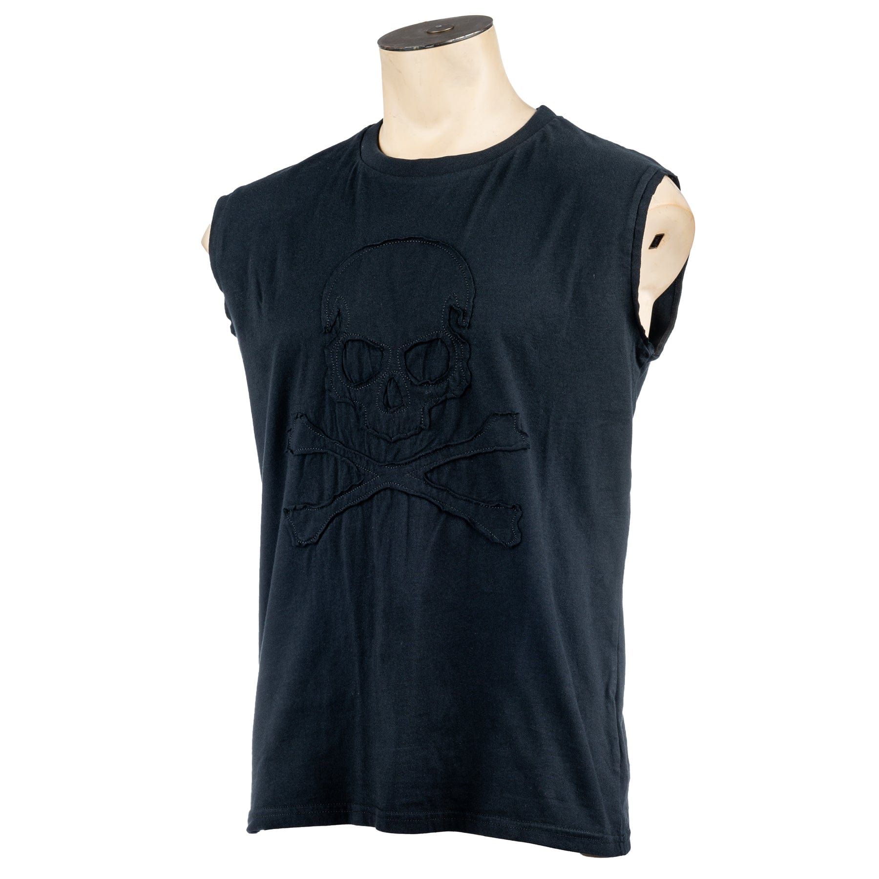 Custom Chop Shop T-Shirt Black Skull Custom Tee - Sleeveless