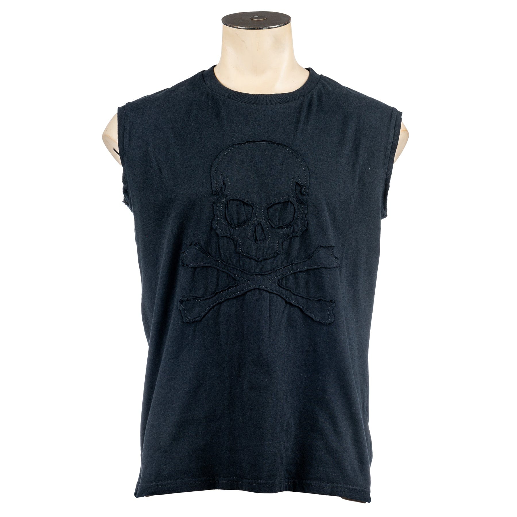 Custom Chop Shop T-Shirt Black Skull Custom Tee - Sleeveless