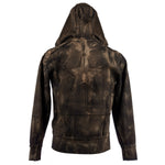 Custom Chop Shop Hoodie Black Star Zip Hoodie - Raw Umber Alloy Wash