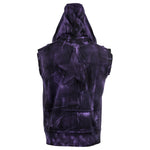 Custom Chop Shop Jacket Black Star Zip Hoodie - Sleeveless Purple Haze