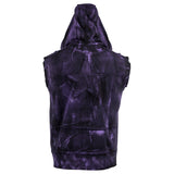 Custom Chop Shop Jacket Black Star Zip Hoodie - Sleeveless Purple Haze