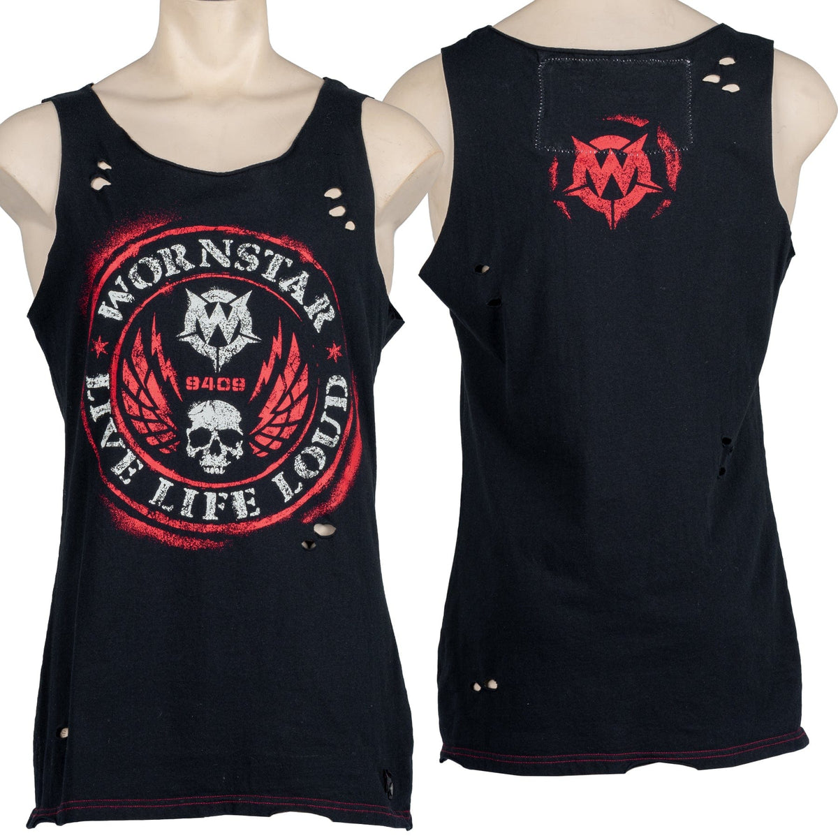 Custom Chop Shop T-Shirt Custom Tee - Sleeveless - Ready to Ship - Magna Vita Tank Top - Size Large