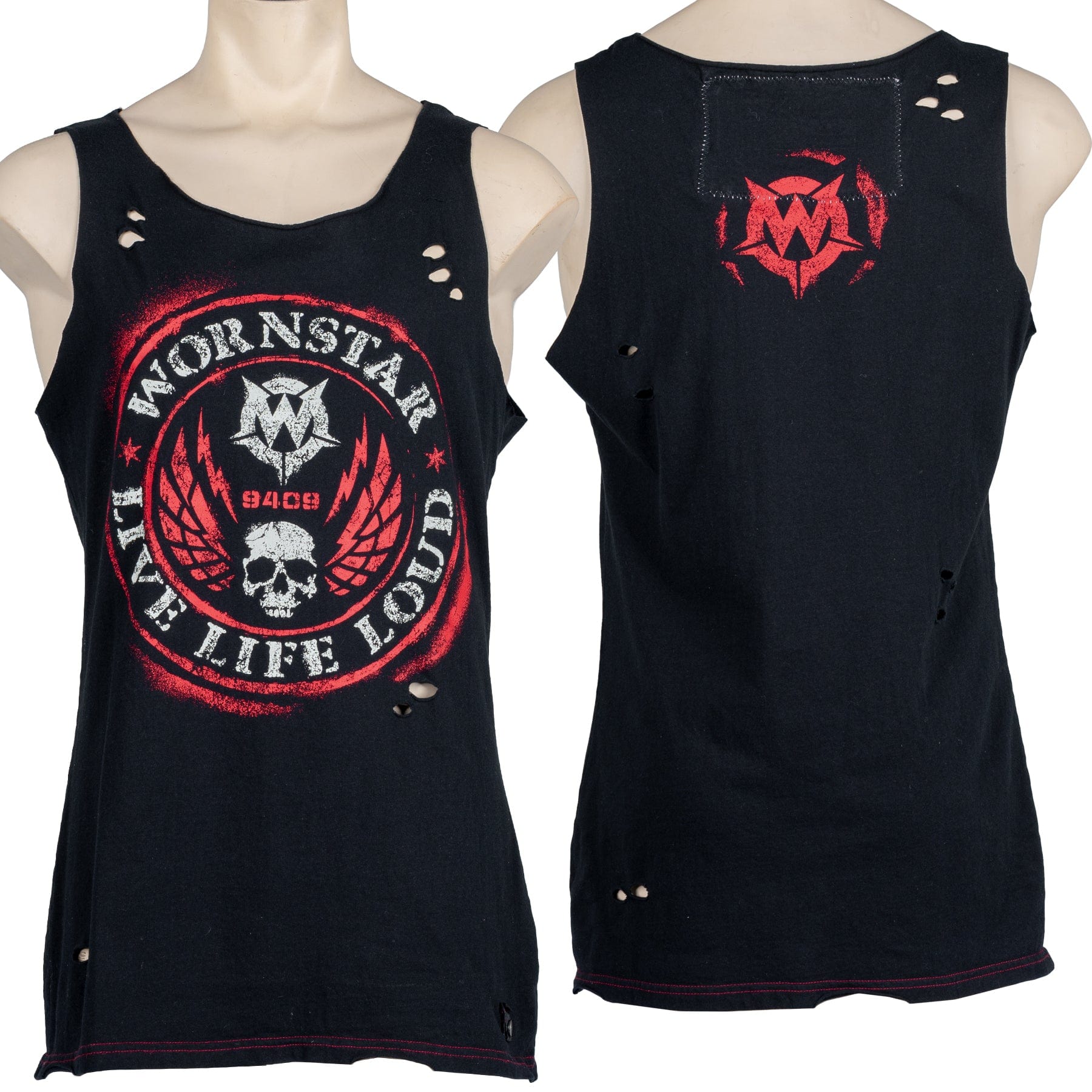Custom Chop Shop T-Shirt Custom Tee - Sleeveless - Ready to Ship - Magna Vita Tank Top - Size Large