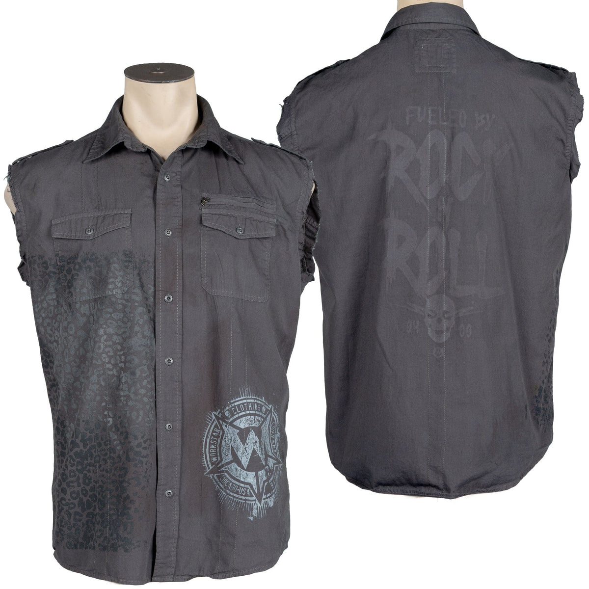 Custom Chop Shop T-Shirt Custom Work Shirt -  Sleeveless - Ready to Ship - Size 2XL