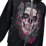 Custom Chop Shop Jacket Custom Zip Hoodie - Calavera - Vintage Wash