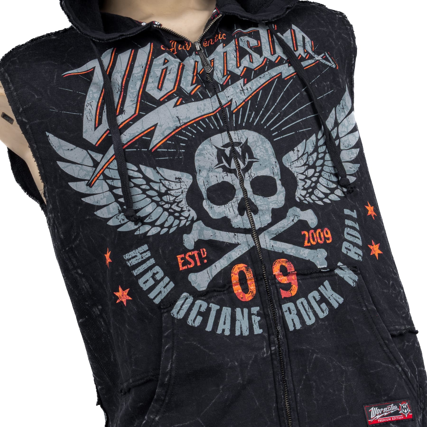 Custom Chop Shop Jacket Custom Zip Hoodie - Sleeveless High Octane Hoodie