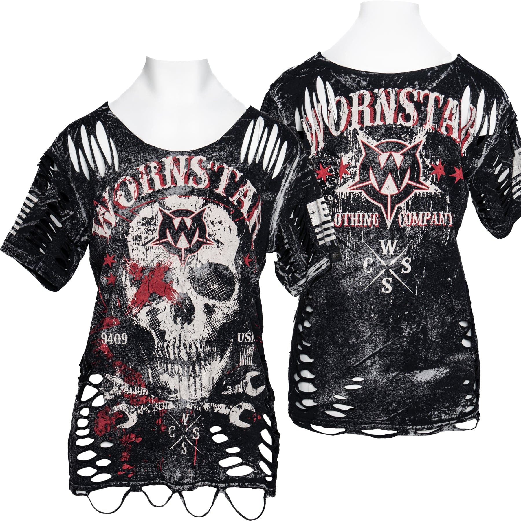 Custom Chop Shop T-Shirt Death Mechanic Custom Tee - Distressed Cut Tee