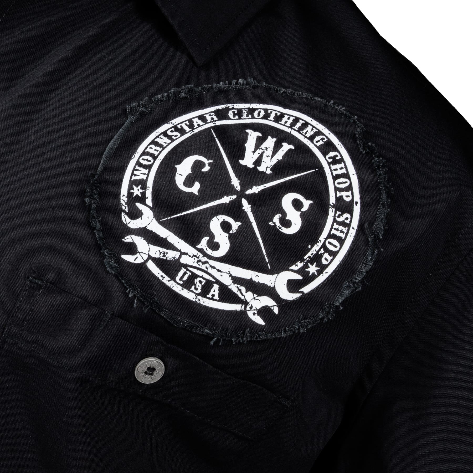 Custom Chop Shop Button Down Death Mechanic Work Shirt