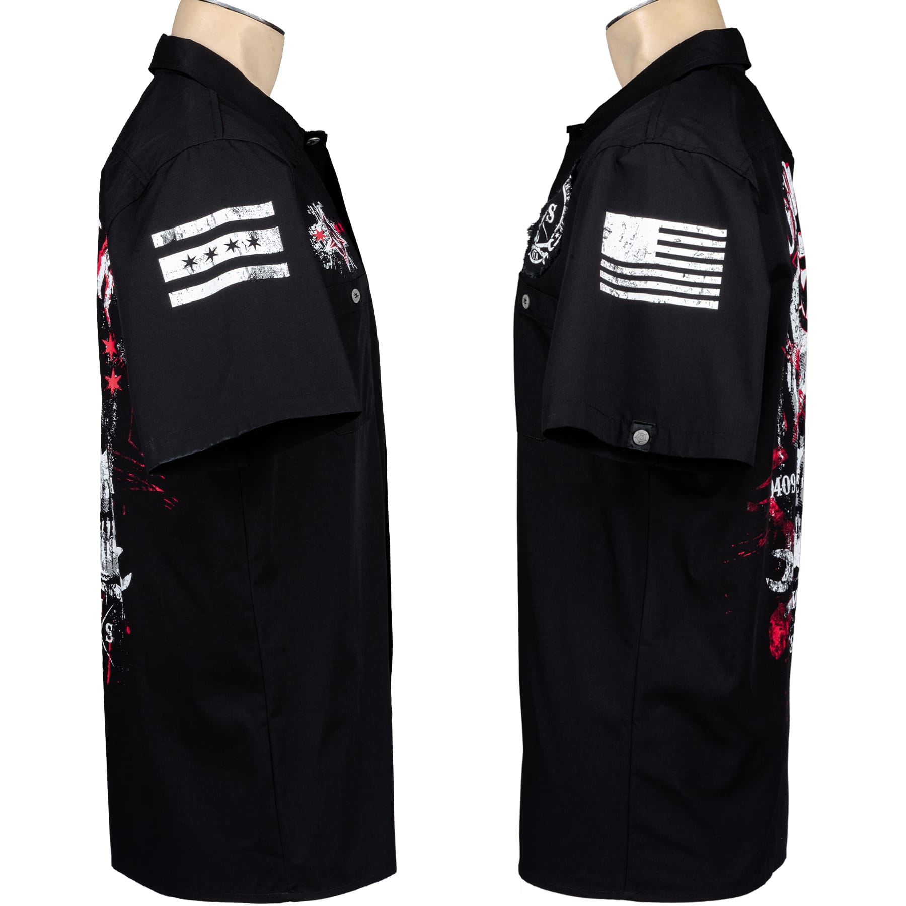 Custom Chop Shop Button Down Death Mechanic Work Shirt