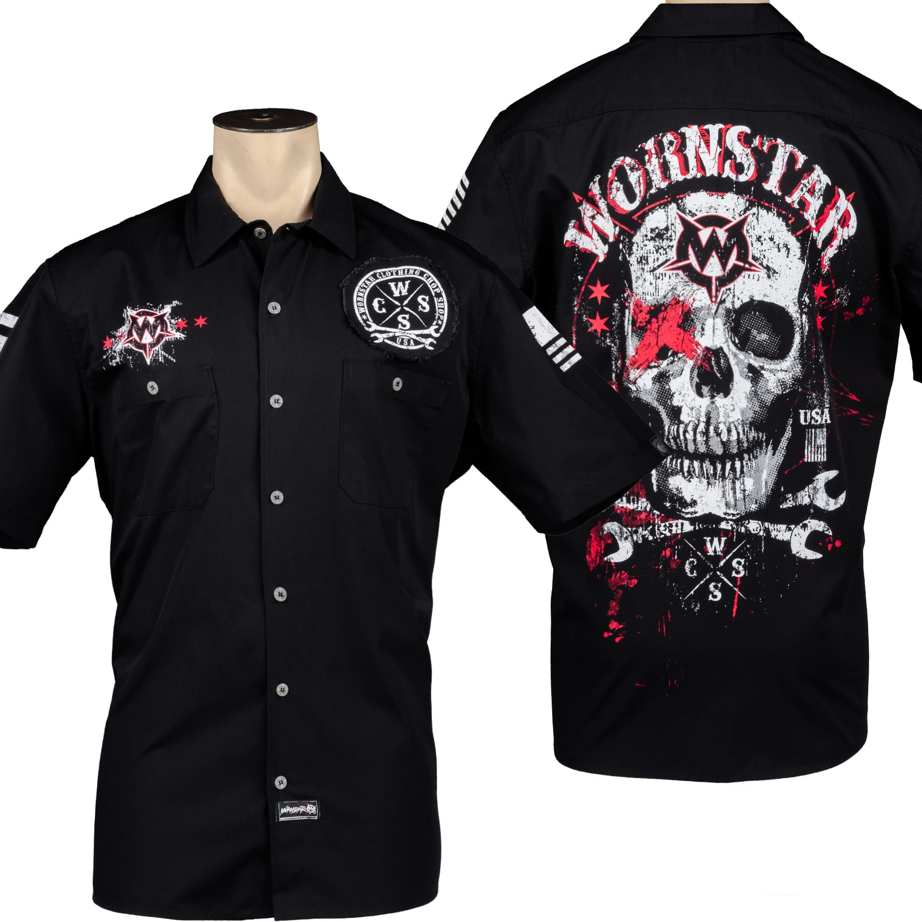 Custom Chop Shop Button Down Death Mechanic Work Shirt