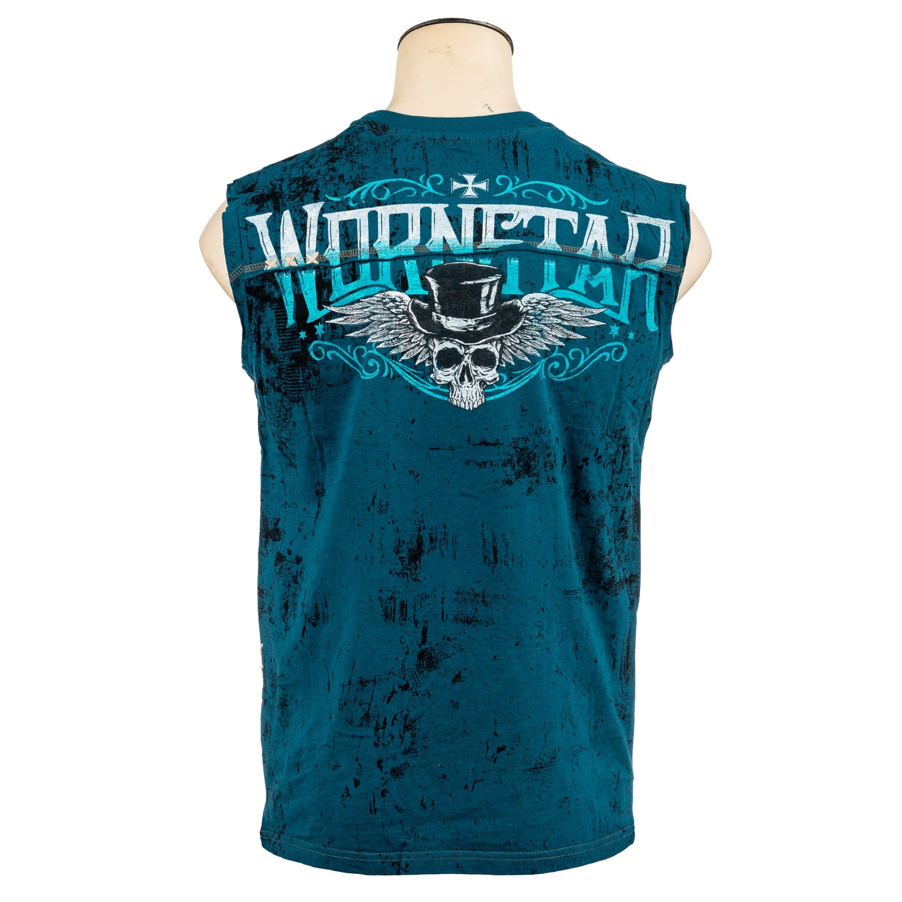 Custom Chop Shop T-Shirt Elegantly Wasted Teal Custom Tee - Sleeveless