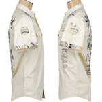 Custom Chop Shop Button Down M Ivory Python Shirt - Short Sleeve