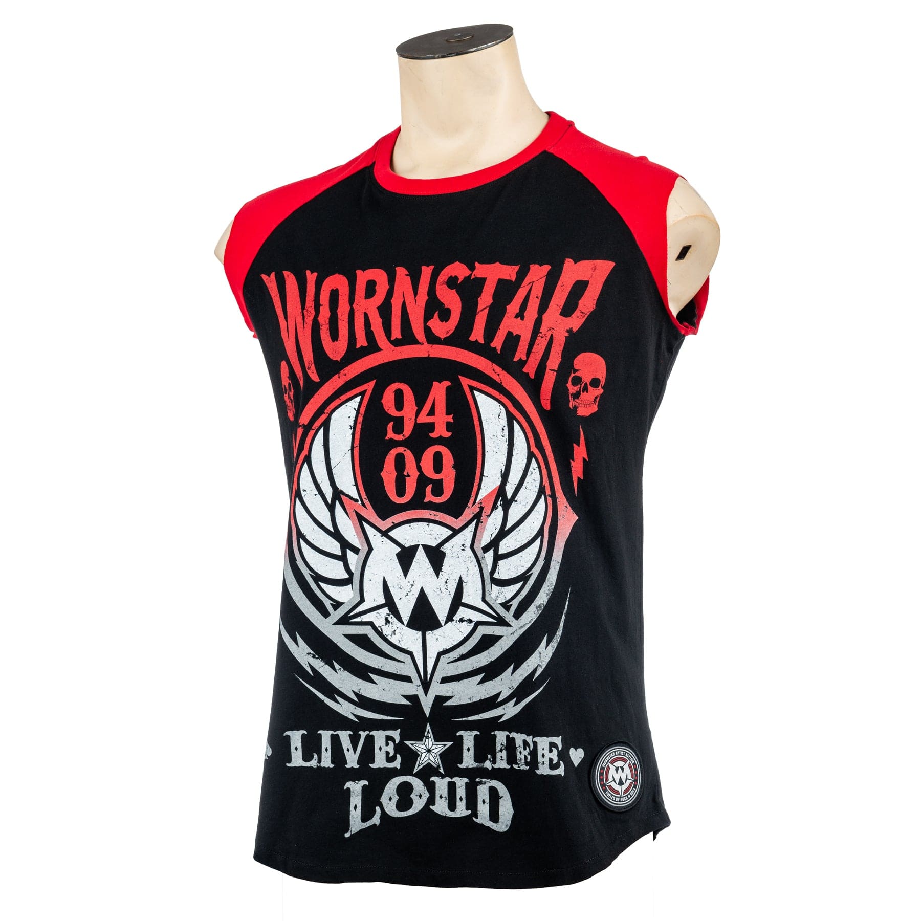 Custom Chop Shop T-Shirt Live Life Loud Red Custom Tee - Sleeveless