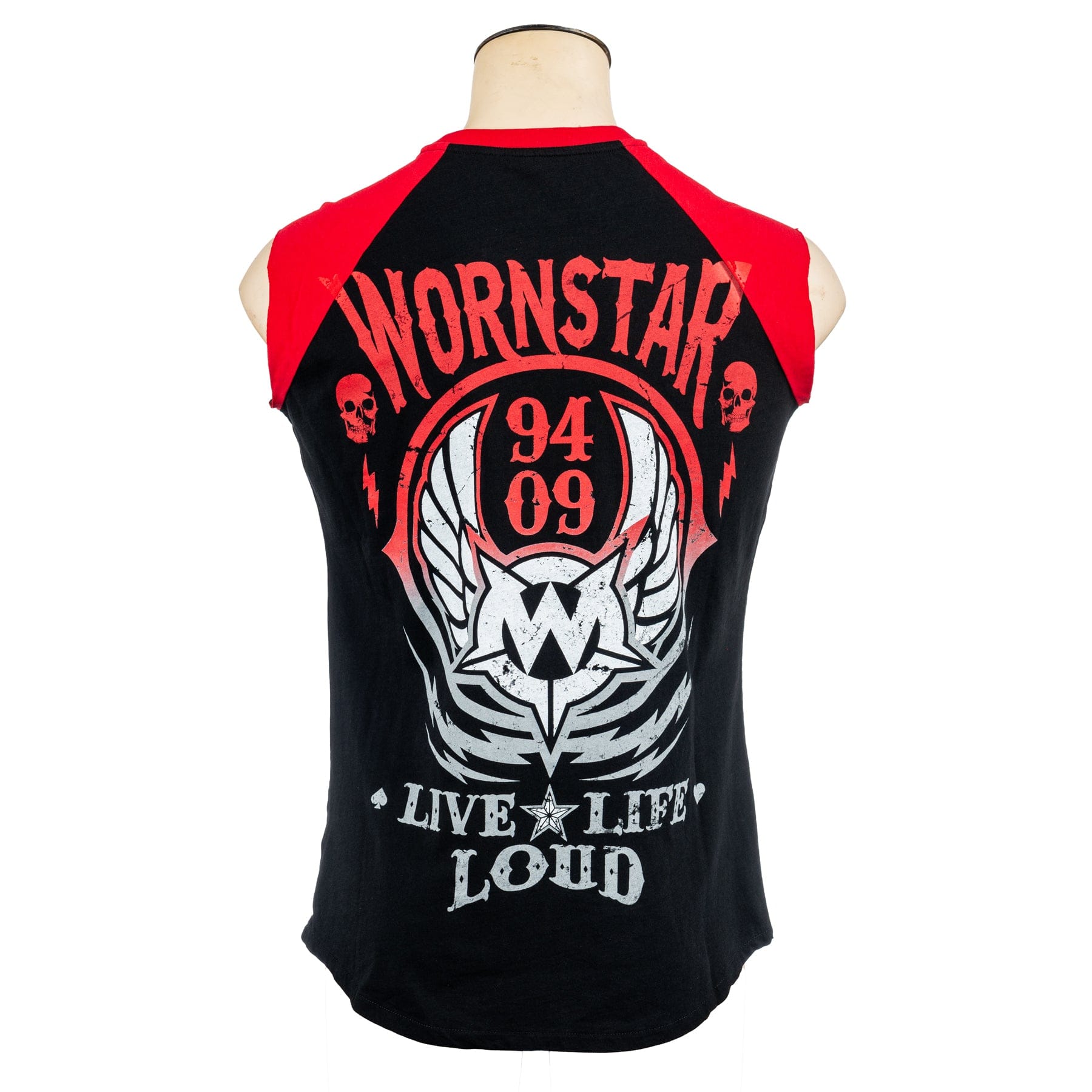 Custom Chop Shop T-Shirt Live Life Loud Red Custom Tee - Sleeveless