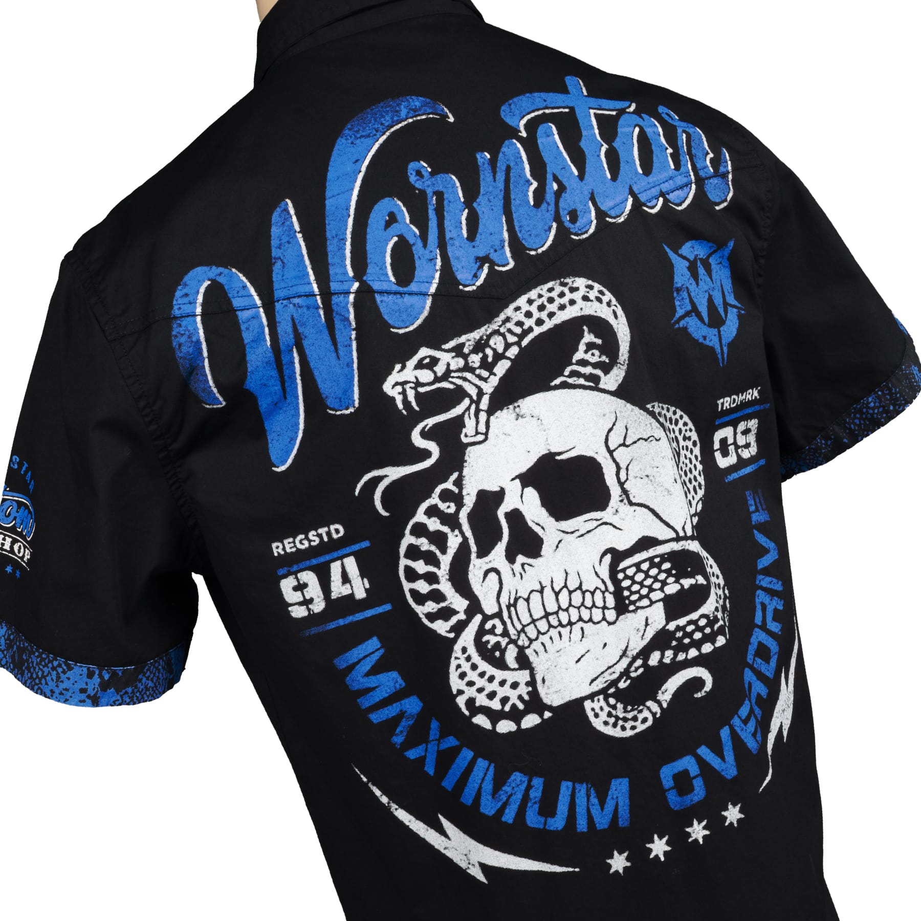 Custom Chop Shop Button Down M Maximum Overdrive Shirt - Short Sleeve