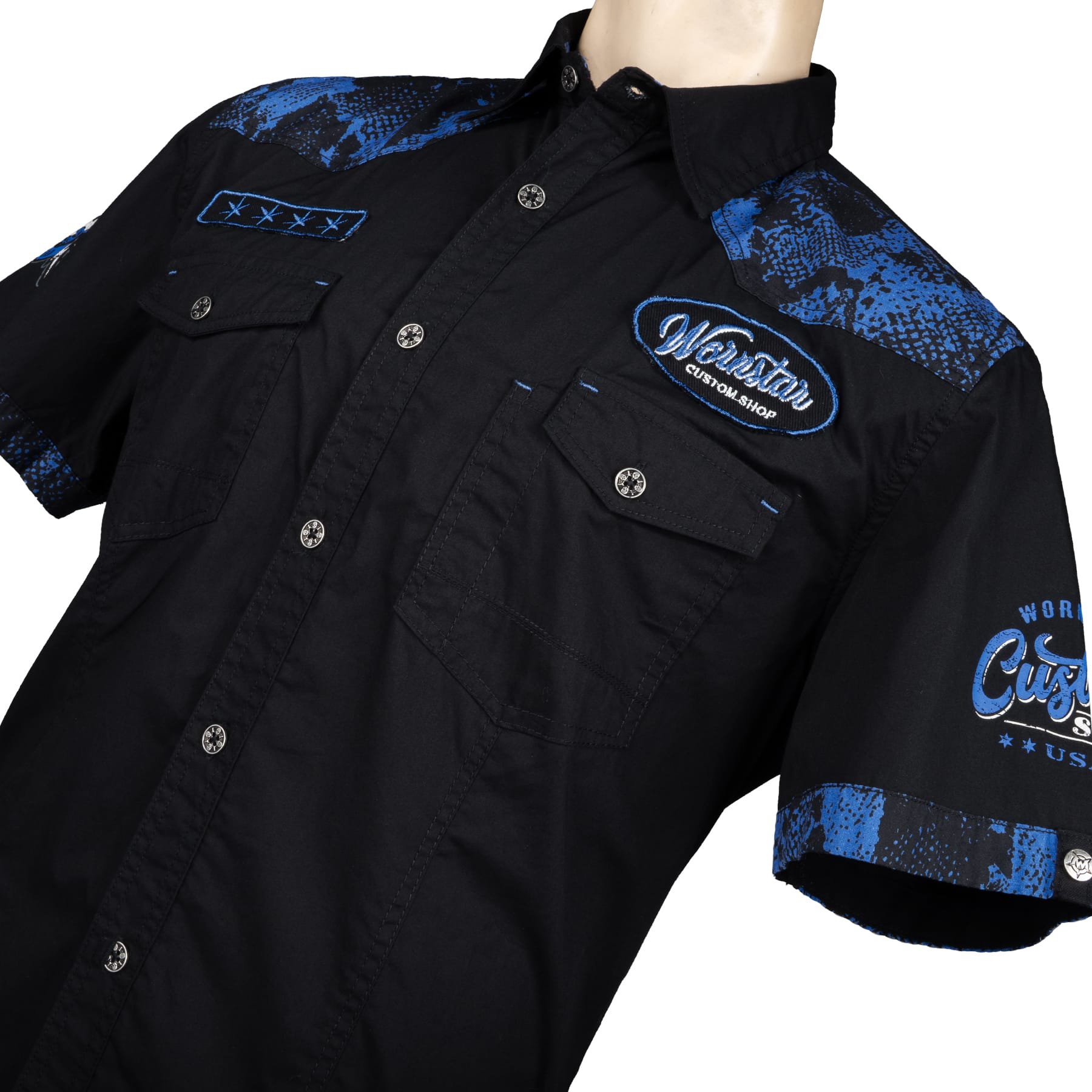 Custom Chop Shop Button Down M Maximum Overdrive Shirt - Short Sleeve