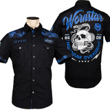 Custom Chop Shop Button Down M Maximum Overdrive Shirt - Short Sleeve