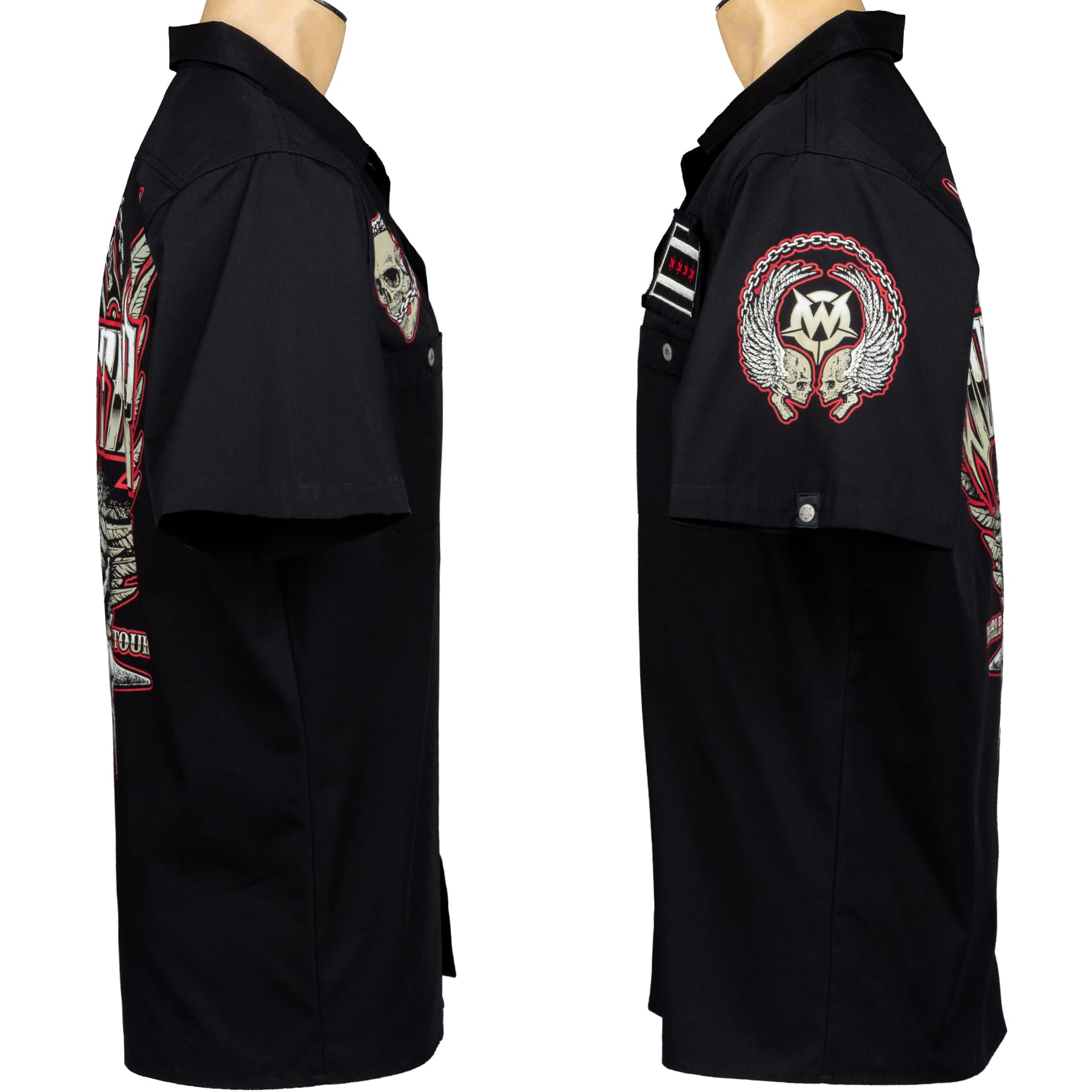Custom Chop Shop Button Down Screaming Eagle Work Shirt