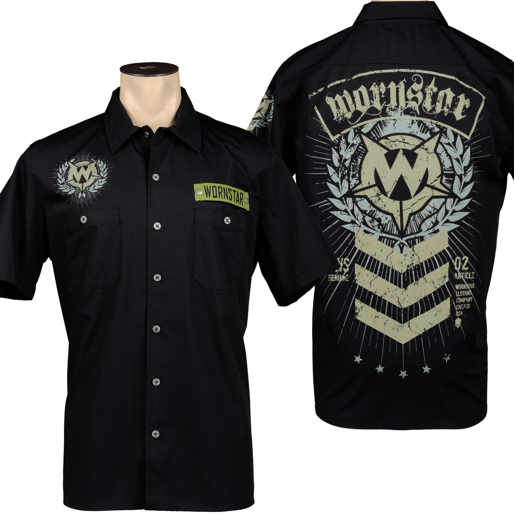 Custom Chop Shop Button Down SGT Work Shirt