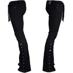 Custom Chop Shop Pants Side Button Jeans - Lace Up Fly - Ready to Ship - Size 32x34