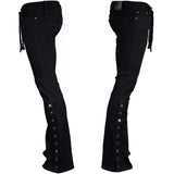 Custom Chop Shop Pants Side Button Jeans - Lace Up Fly - Ready to Ship - Size 32x34