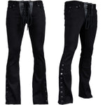 Custom Chop Shop Pants Side Button Jeans - Lace Up Fly - Ready to Ship - Size 32x34