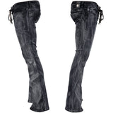 Custom Chop Shop Pants Smoke Washed Jeans - Lace Up Fly - Ready to Ship - Size 32x33