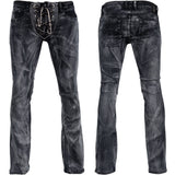 Custom Chop Shop Pants Smoke Washed Jeans - Lace Up Fly - Ready to Ship - Size 32x33